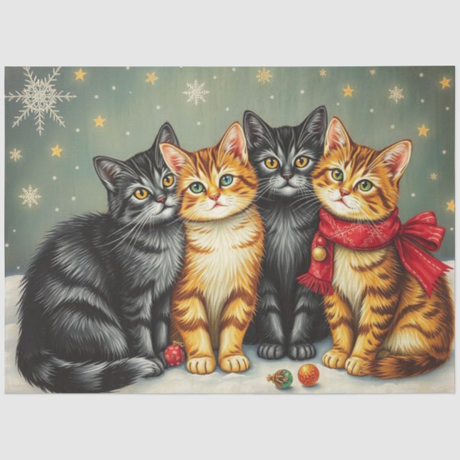 Papel de seda de gato lindo (Anverso)