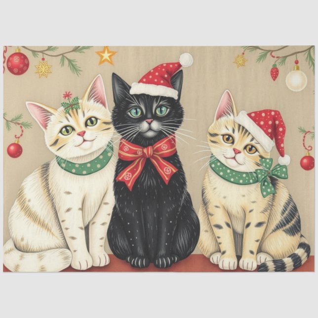 Papel de seda de gato lindo (Anverso)
