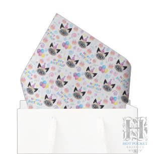 Papel de seda de gato siamés