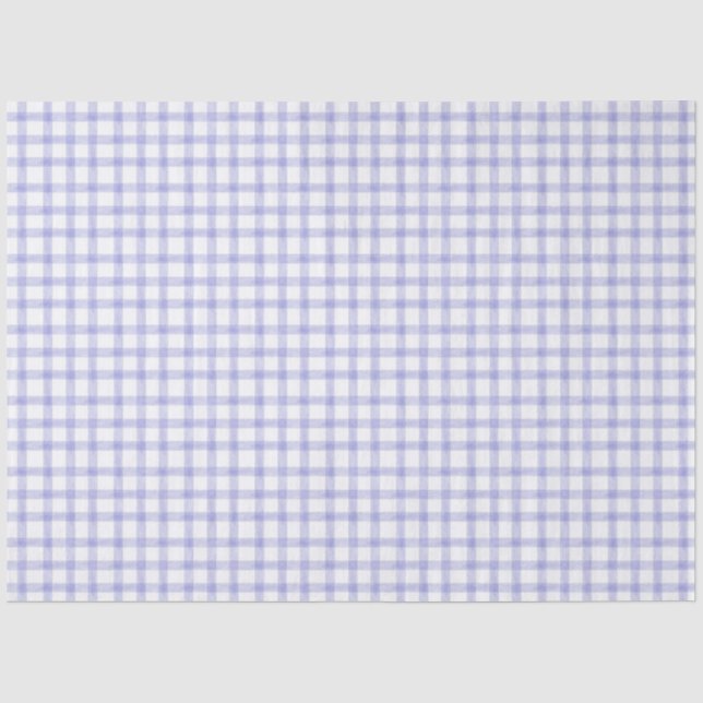 Papel de seda de gingham lavanda Iris 005 (Anverso)