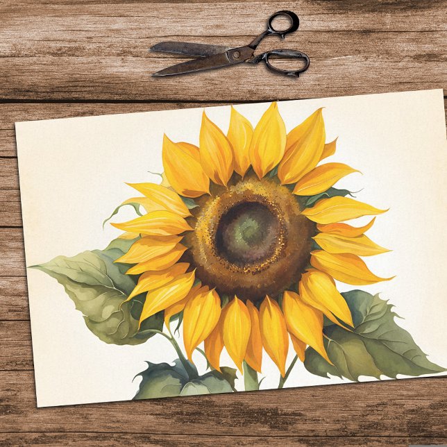 Papel de seda de girasol grande para decoupage (🌻 Craft with Radiance: Sunflower Decoupage Tissue Paper! 🎨)