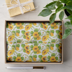 Papel de seda de girasoles grandes y brillantes de