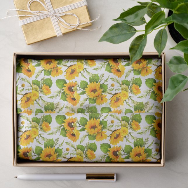 Papel de seda de girasoles grandes y brillantes de (Regalo )