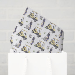Papel de seda de golf, decoupage de golfista