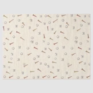 Papel de seda de golf dibujado