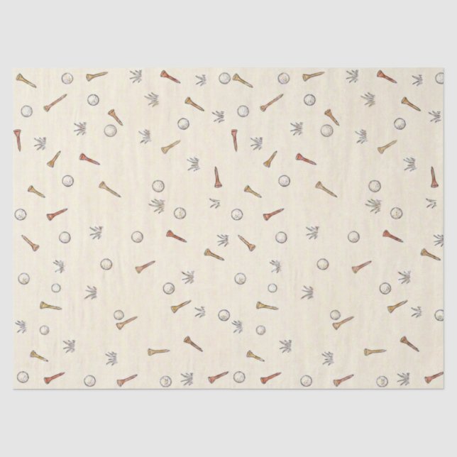Papel de seda de golf dibujado (Anverso)