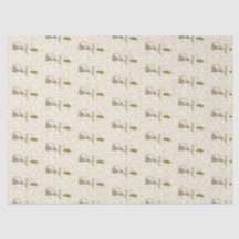Papel de seda de golf dibujado a mano