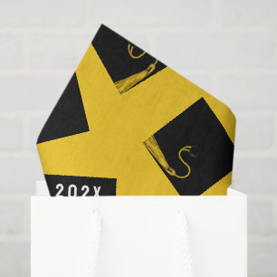Papel de seda de graduación amarillo