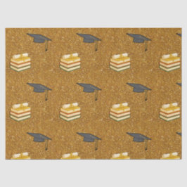 Papel de seda de graduación con brillo dorado
