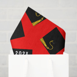 Papel de seda de graduación rojo
