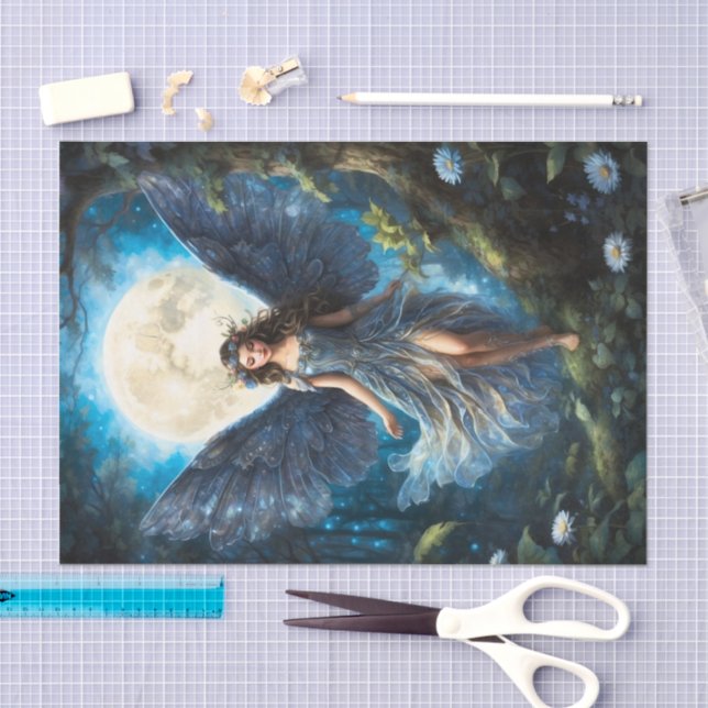 Papel de seda de Hada Azul Cerúleo (Artesanía)