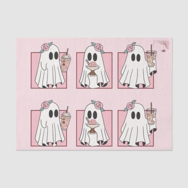 Papel de seda de Halloween lindo y espeluznante –  (Anverso)