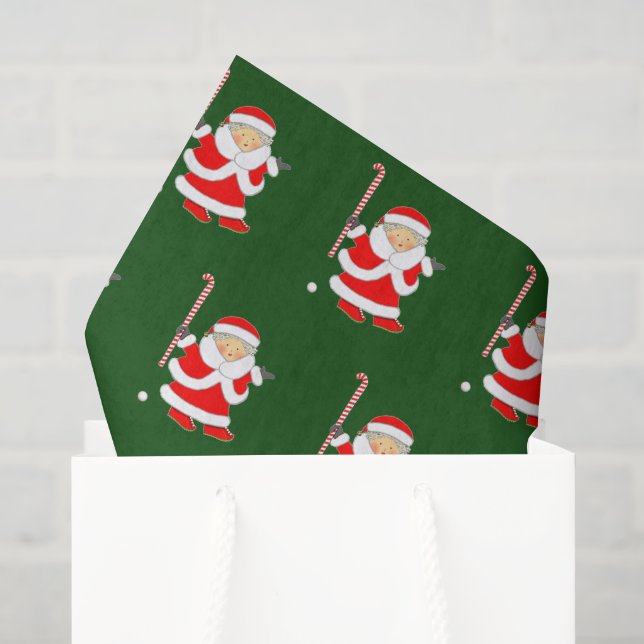 Papel de seda de hockey sobre hierba de Navidad (Bolsa de regalo)