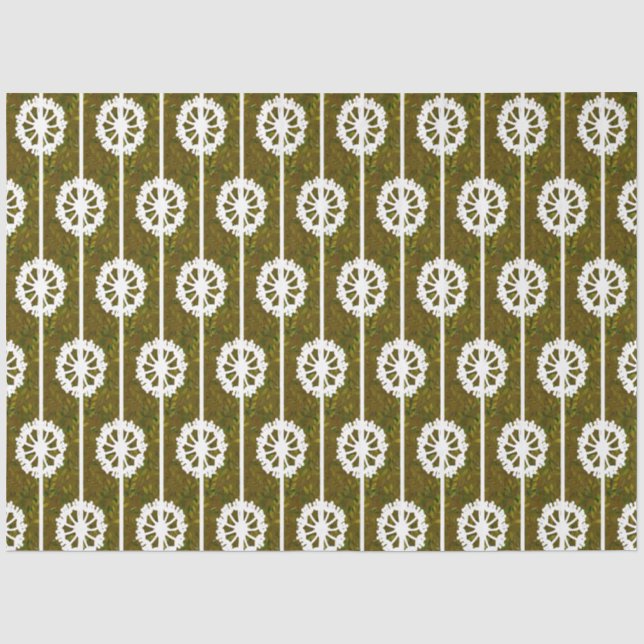 Papel De Seda De Hojas y Leones (Anverso)