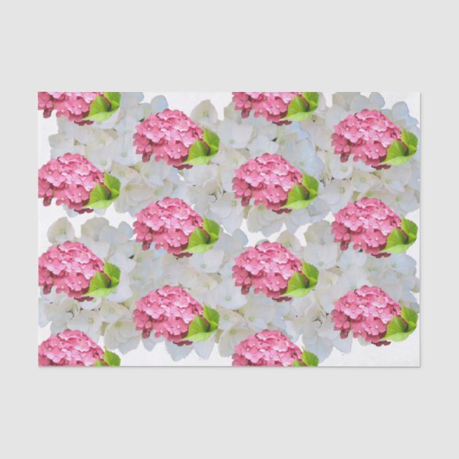 Papel de seda de Hortensia Rosa Profundo (Anverso)