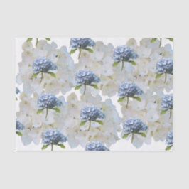 Papel de seda de hortensias azul polvoriento
