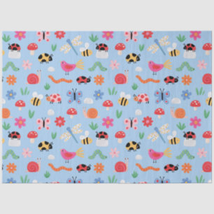 Papel de seda de insectos lindos