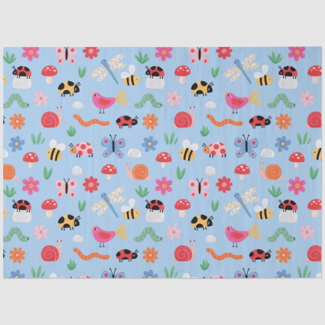 Papel de seda de insectos lindos (Anverso)