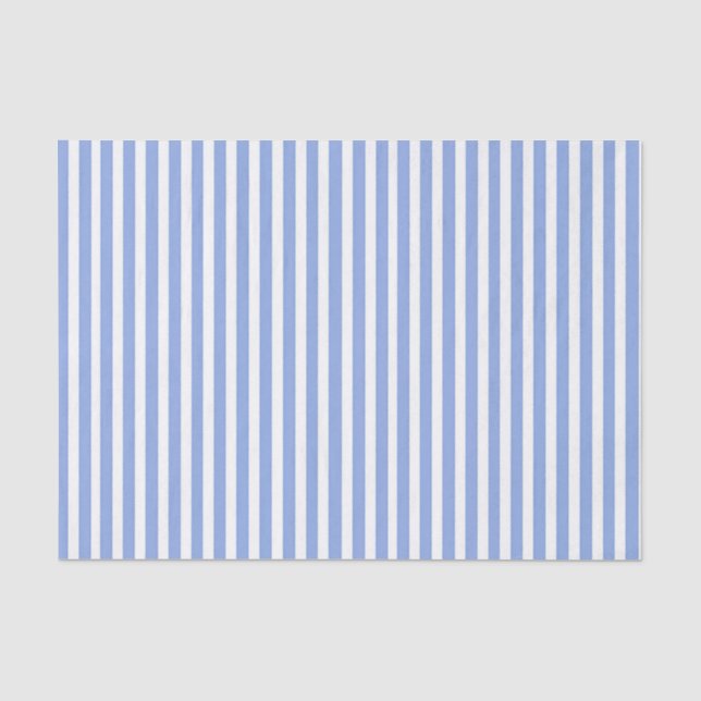 Papel de seda de jardín con raya vertical azul (Anverso)