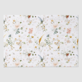 Papel de seda de jardín de flores silvestres en ac