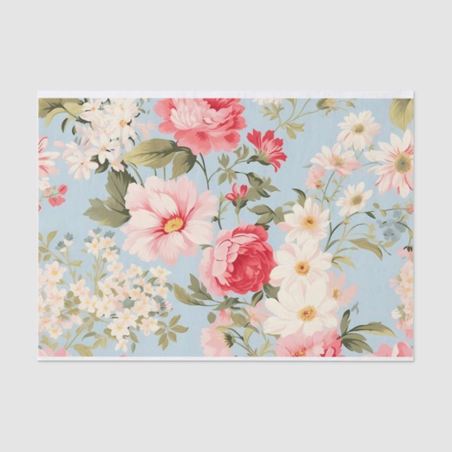 Papel de seda de jardines de flores del campo ingl (Anverso)