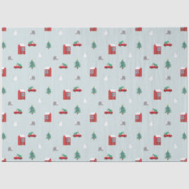 Papel de seda de la aldea de invierno - Regalo de