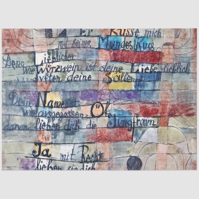 Papel De Seda De la canción de canciones, Klee (Anverso)