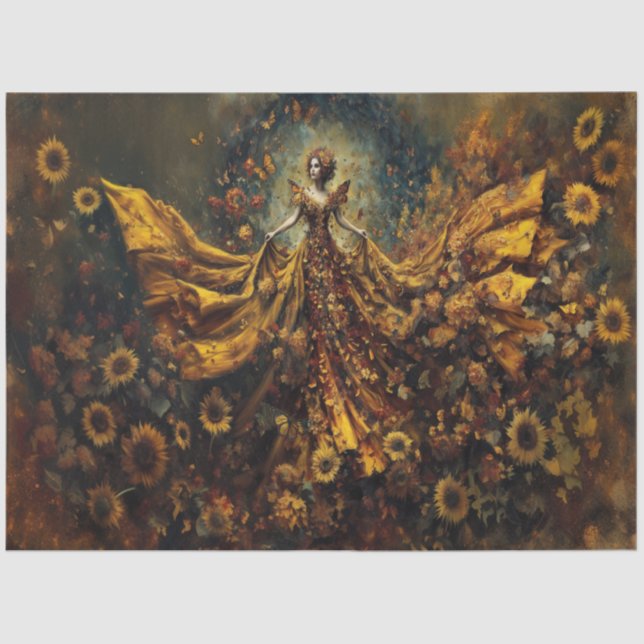 Papel de seda de la diosa de las brasas de otoño (Anverso)