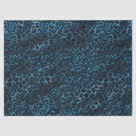 Papel de seda de la serie Leopardo Azul y Dorado D