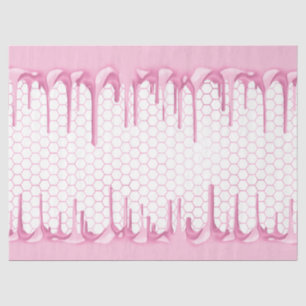 Papel de seda de la serie Pink Glam Honeycomb Dise