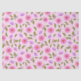 Papel de seda de lavanda rosa con margarita de enc