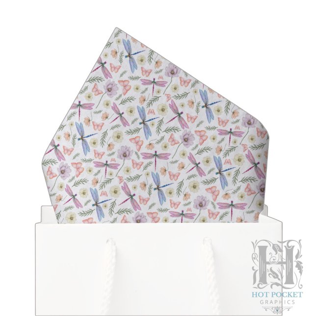 Papel de seda de libélulas y mariposas (Subido por el creador)