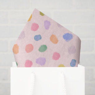 Papel de seda de lunares de caramelo