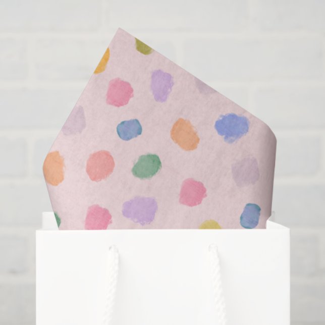Papel de seda de lunares de caramelo (Bolsa de regalo)