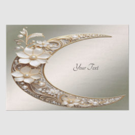 Papel de seda de marco de luna creciente decorativ