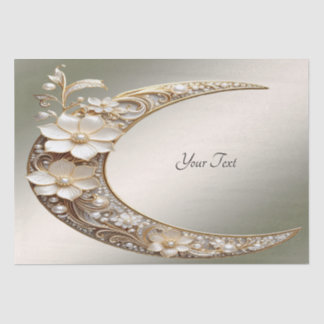 Papel de seda de marco de luna creciente decorativ