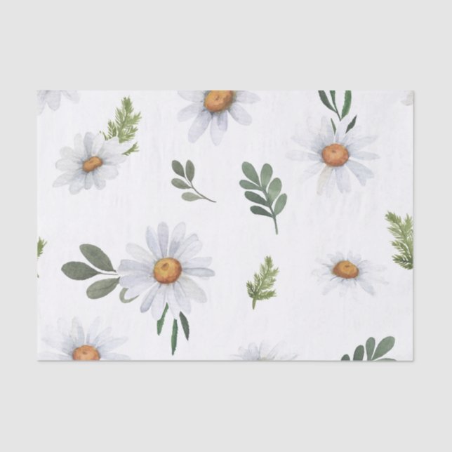 Papel de seda de margarita blanca, Margaritas blan (Anverso)