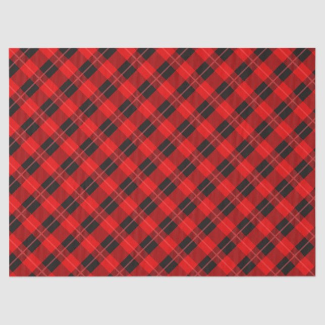 Papel De Seda De Moda En Rojo Y Negro (Anverso)