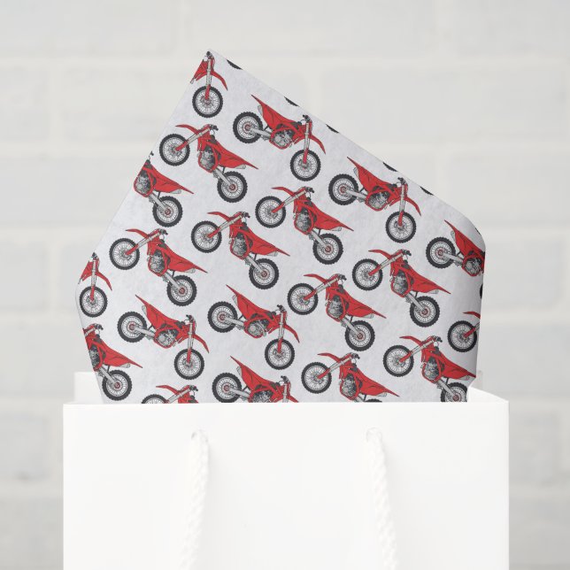 Papel de seda de motocross, papel de decoupage de  (Bolsa de regalo)