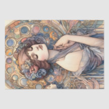 Papel de seda de mujeres Art Nouveau para arte y m