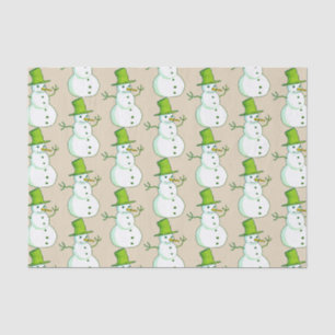 Papel de seda de muñeco de nieve