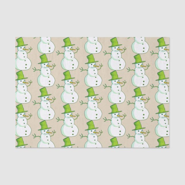 Papel de seda de muñeco de nieve (Anverso)
