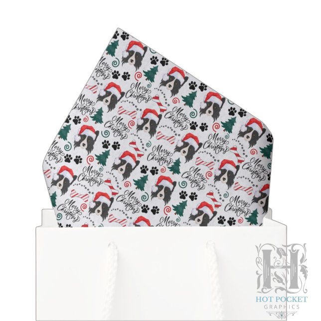 Papel de seda de Navidad con Border Collie (Subido por el creador)