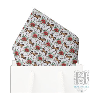 Papel de seda de Navidad con caballo elegante