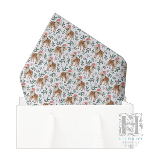 Papel de seda de Navidad con caballos