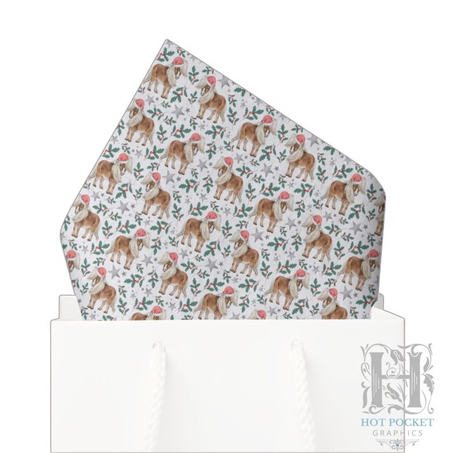 Papel de seda de Navidad con caballos (Subido por el creador)
