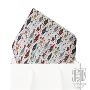 Papel de seda de Navidad con caballos