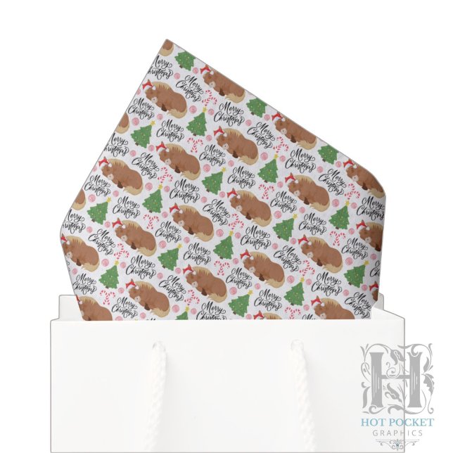 Papel de seda de Navidad con caballos (Subido por el creador)