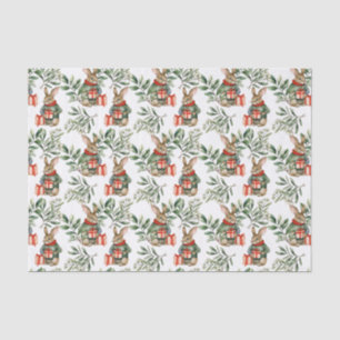 Papel de seda de Navidad con conejo Bunny lindo