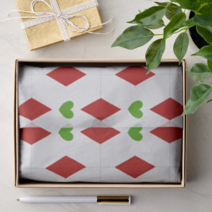 Papel de seda de Navidad con Corazones   Envoltura
